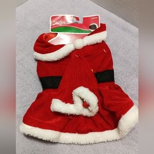 Ms Claus Santa suit with hat for dog holiday Red costume size medium nos